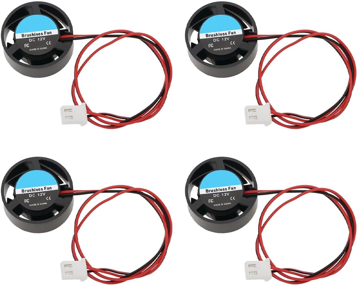 OUYLAF Koelventilator - 4 stks - Ventilator - koelventiator - koelventilatoren - Mini 2510 - Ronde koelventilator - voor Laptops Gaming Consoles