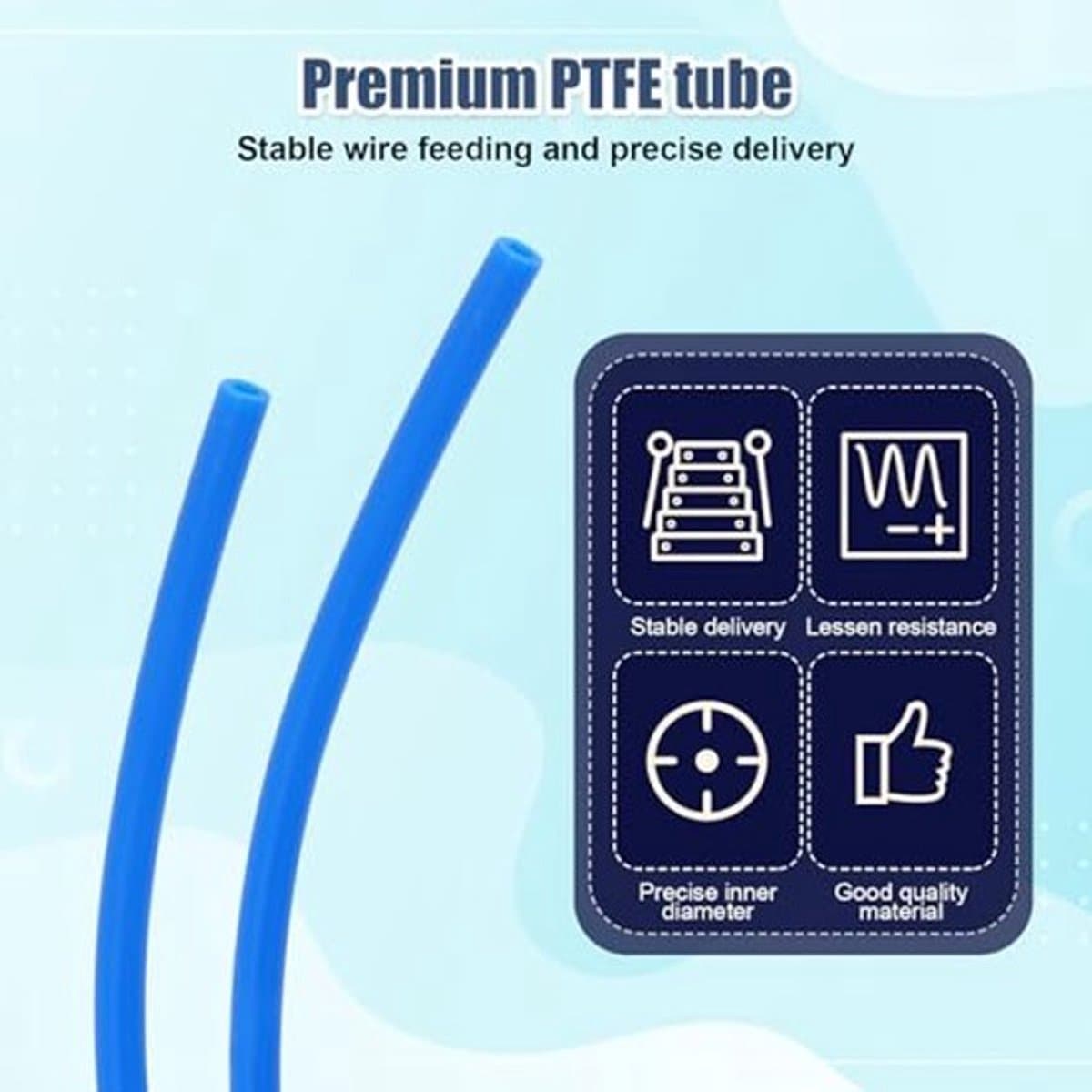 PTFE-slang met snijder, 10 m PTFE Teflon-slang binnendiameter 2,5 mm buitendiameter 4 mm 3D-printer PTFE-slang met blauwe snijder voor Bambu Lab A1/A1 Mini/P1P/P1S/X1C Creality K1/K1 Max Ender 3 V3 (blauw)