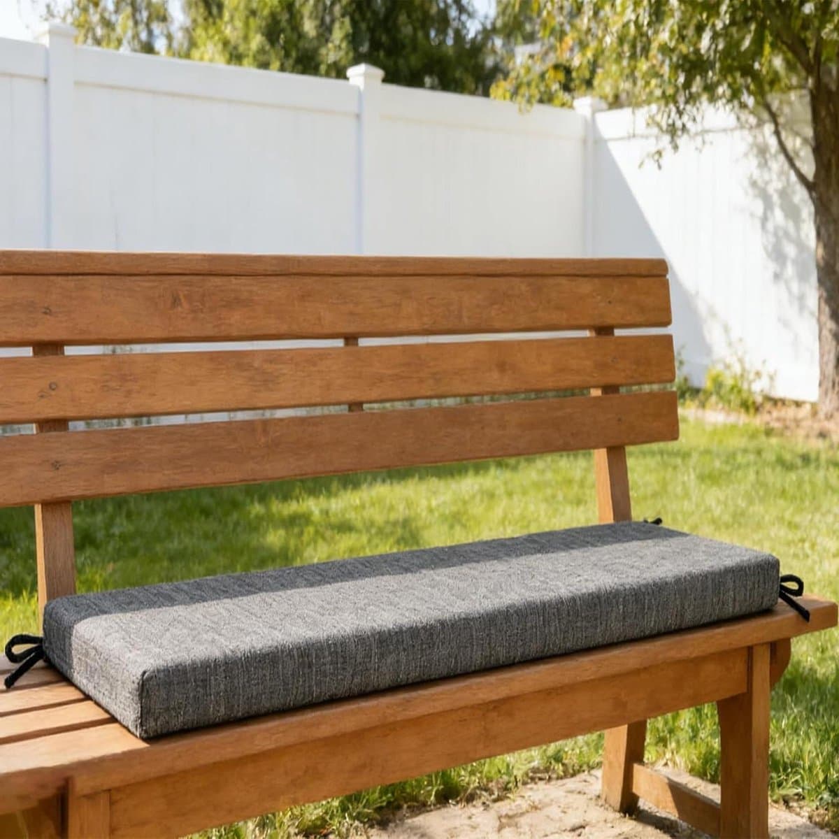 Bankkussen - Zitkussen - Tuinmeubilair - Antislip onderkant - 40 x 120 cm - Lichtgrijs