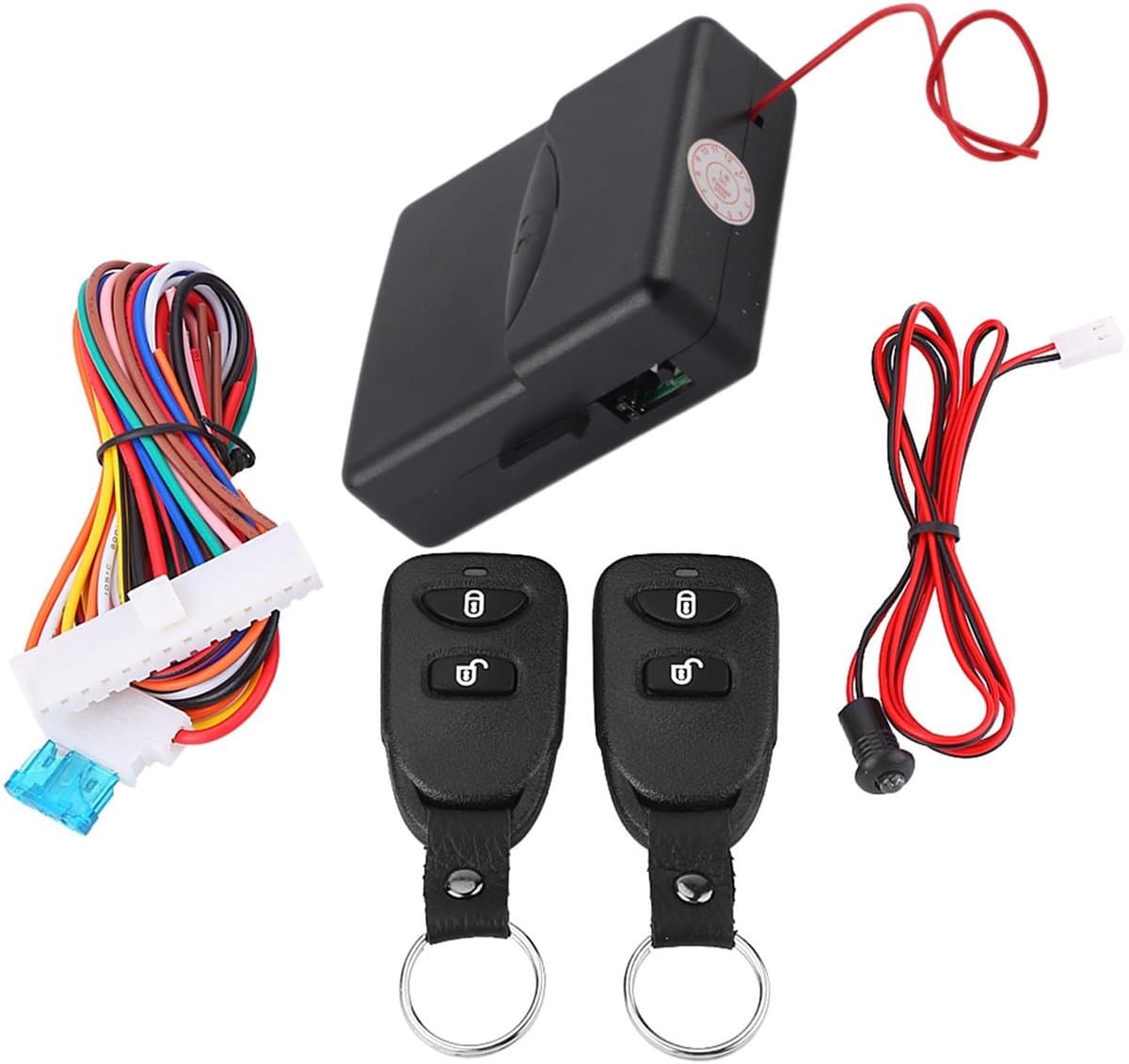 Dailygoods- Autodeurslot Sleutelloos Ingangssysteem - Centrale Vergrendeling - Afstandsbediening - Universele Compatibiliteit - 2 Afstandsbedieningen - Werkspanning 12V - Sleutelloze Toegang