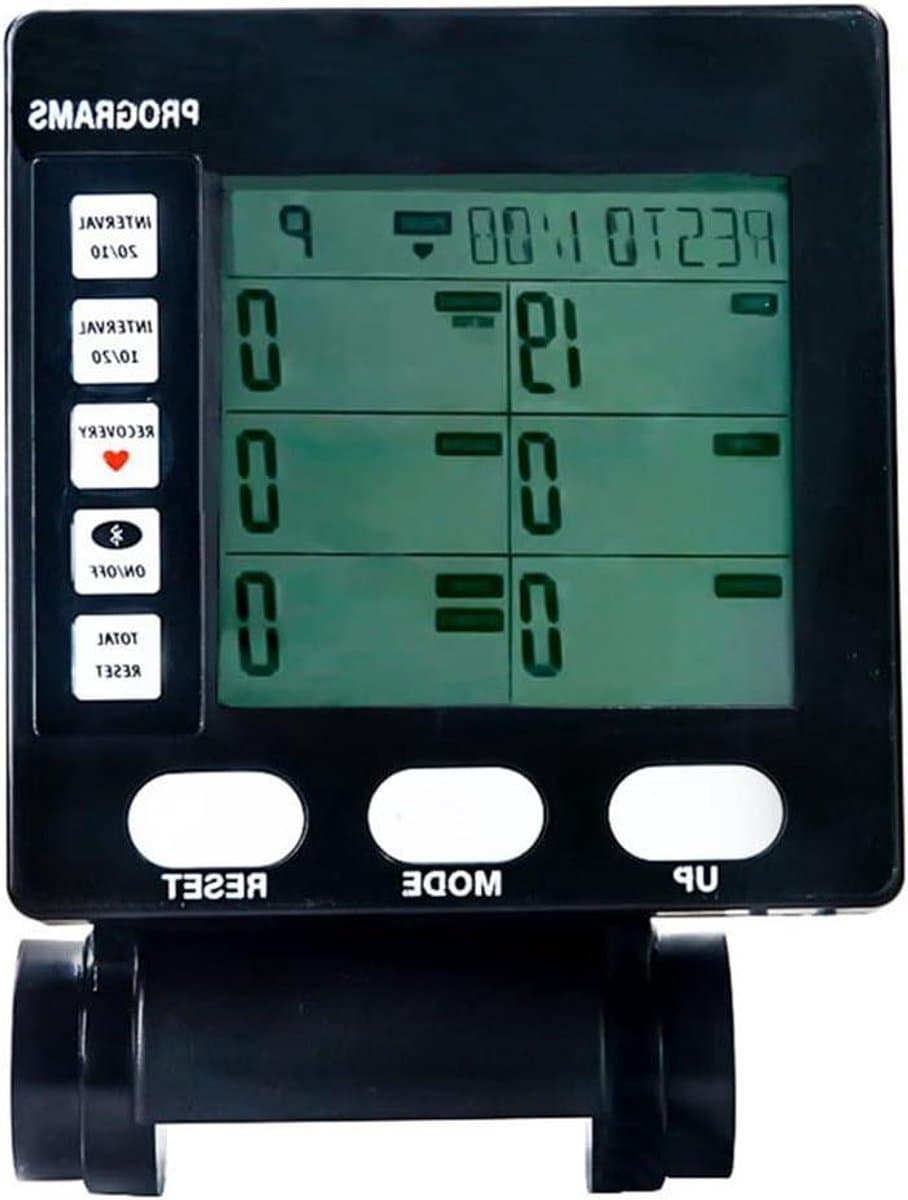 Roeimeter Monitor - Fitness Tracker - Roeitraining Bijhouden - Bluetooth APP Connectie - 18x15x7 cm - Zwart