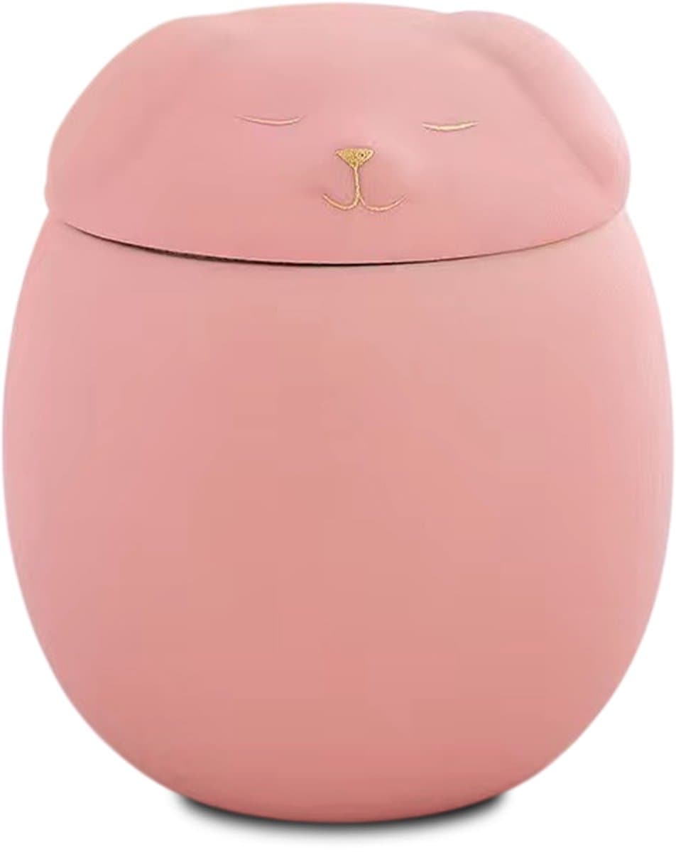 Akerz Mini Urn Hond & Kat Roze – Herinneringsurn Huisdier – 160 ml – Aluminium – Inclusief Beschermzakje – Voor Dierenas en Herinneringsas