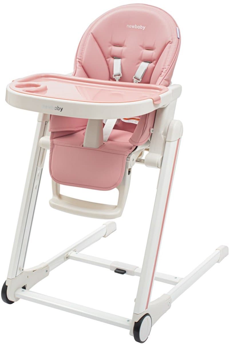 New Baby Muka kinderstoel roze eco-leer - Verstelbare kinderstoel