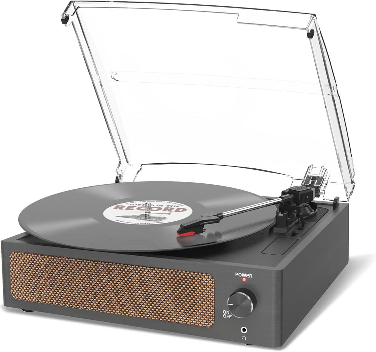 Vintage Platenspeler met Ingebouwde Speakers en Draadloze Verbinding