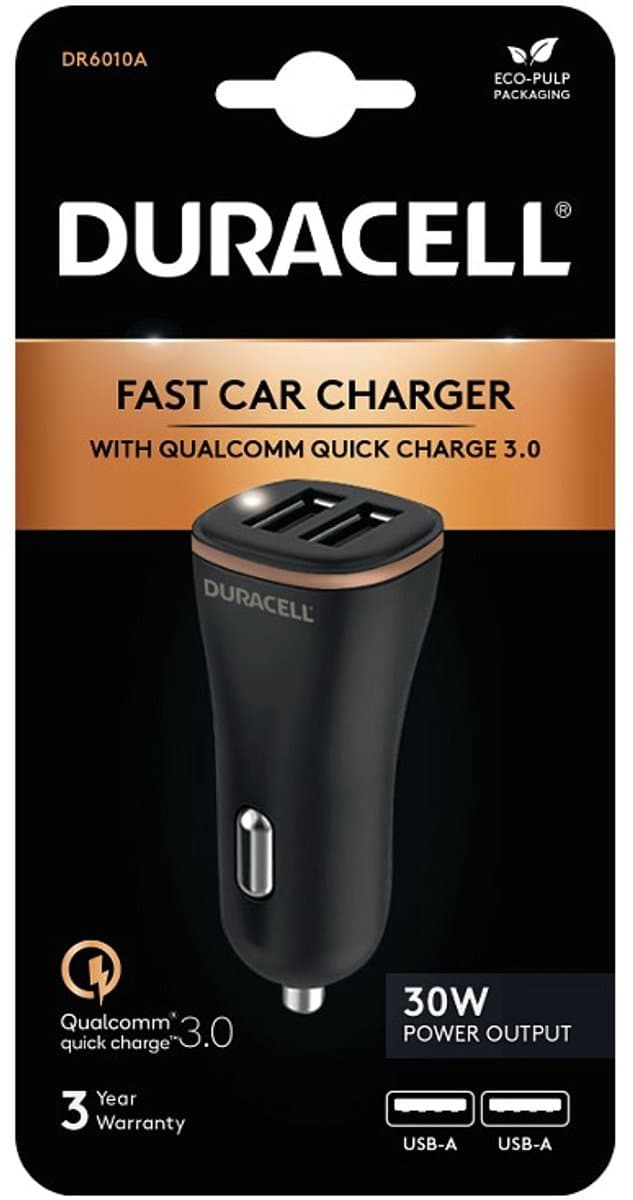 Duracell DR6010A oplader voor mobiele apparatuur Zwart
