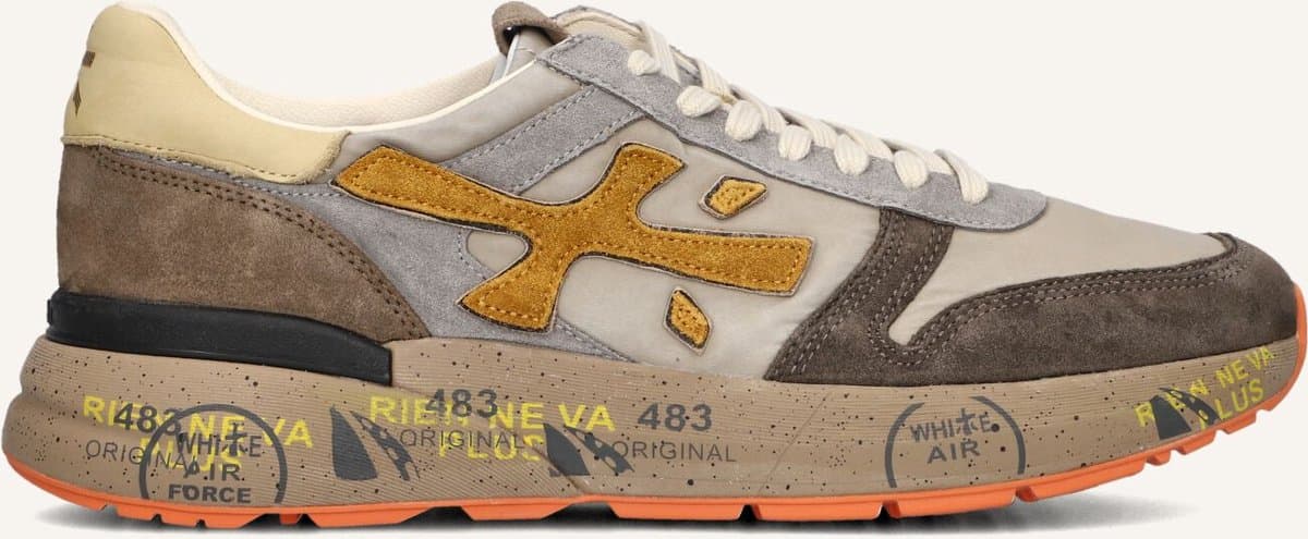 Premiata Mick Sneakers - Leer - Heren - Geel - Maat 43