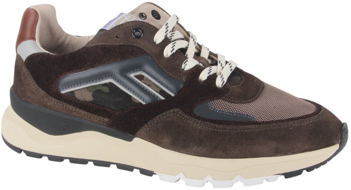 Floris van Bommel - DE TREENER 01.19 - Lage sneakersVrije tijdsschoenenHeren sneakers - Kleur: Bruin - Maat: 43.5