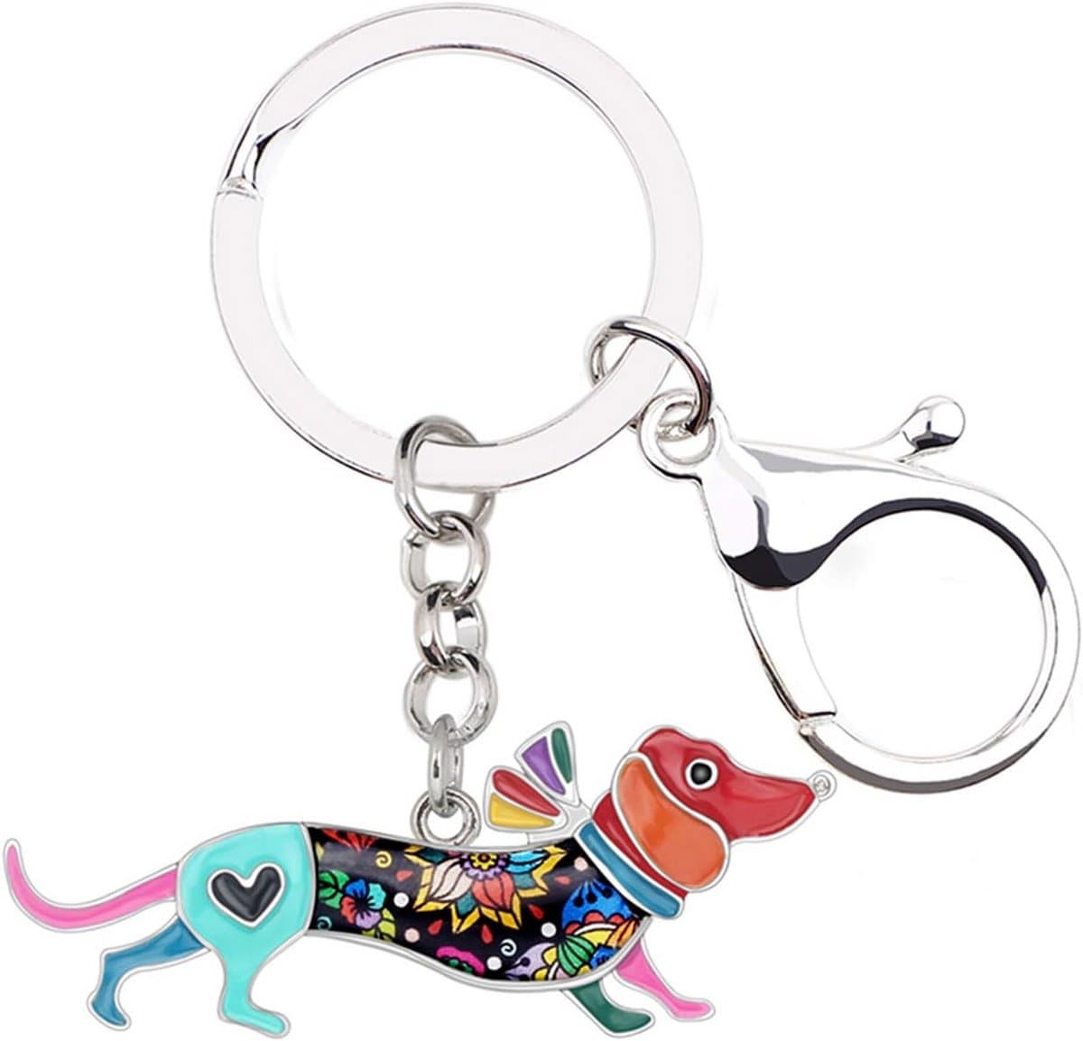 Elegante Teckel Honden Sleutelhanger Metaallegering met Emaille voor Dames en Meisjes