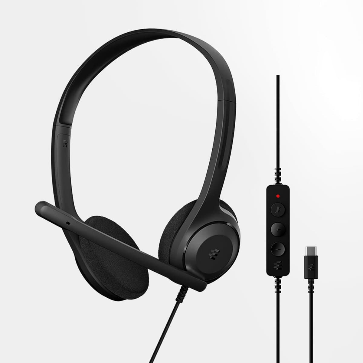 USB-C Mono Headset met Microfoon voor Zakelijk Gebruik - Ruisfilterend en Chrome Gecertificeerd