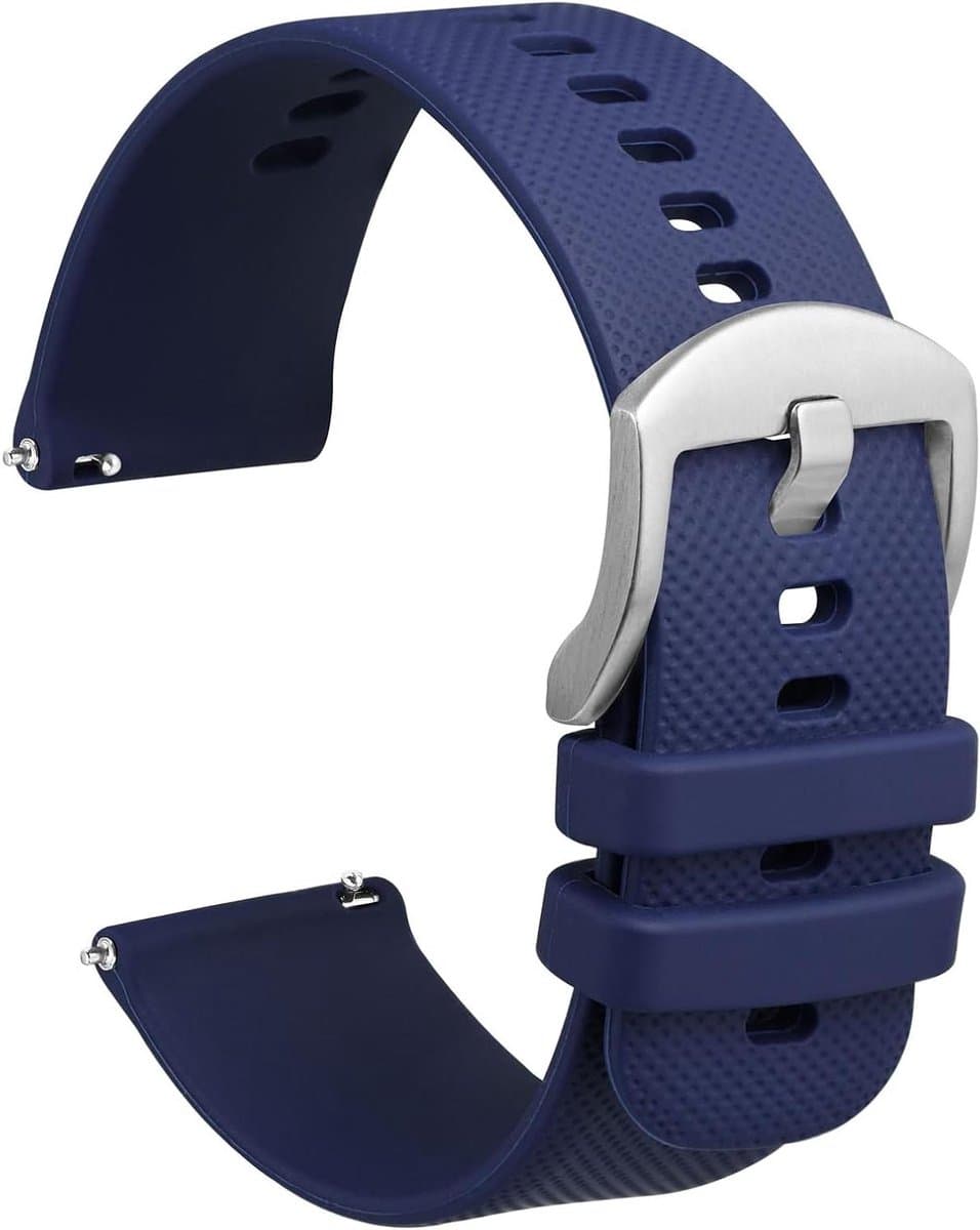 Cosensi - Siliconen Snelsluiting Horlogebandjes voor Mannen en Vrouwen, Rubberen Vervangende Horlogebanden, Bandbreedte 16 mm 18 mm 20 mm 22 mm 24 mm - Comfortabel en Duurzaam
