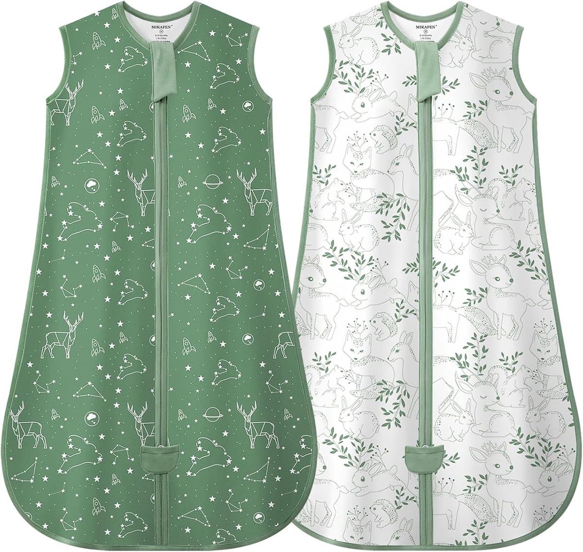 2-pack Unisex Babyslaapzak Zomer 0,5 Tog Biologisch Katoen 0-6 Maanden