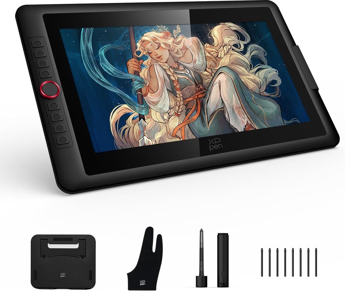 XPPen Artist 15.6 Pro V2 - Grafische Tablet - Pen Display - inclusief standaard - 16384 pendrukniveau's - Full HD - X3 Pro Stylus - inclusief standaard