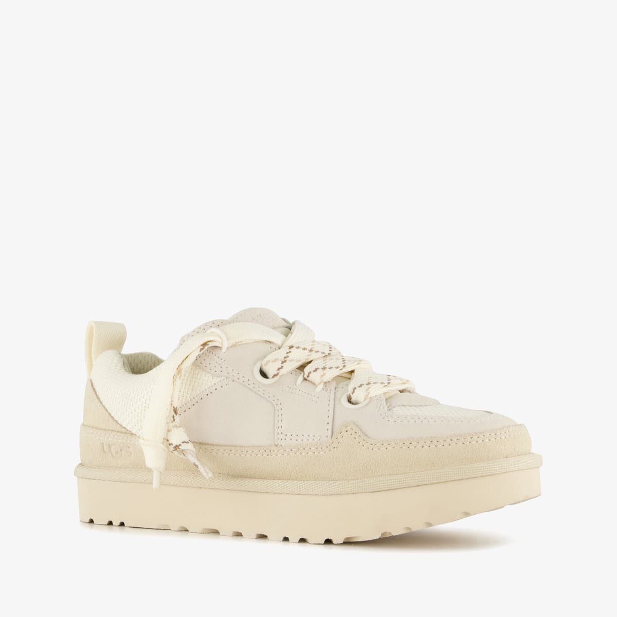 UGG Lo Lowmel suede dames sneakers wit - Maat 43 - Echt leer - Uitneembare zool