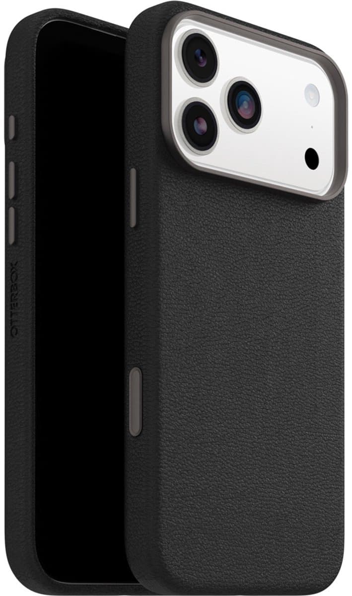 Otterbox Symmetry iPhone 17 Pro Max Back Cover met MagSafe Magneet Leer Zwart