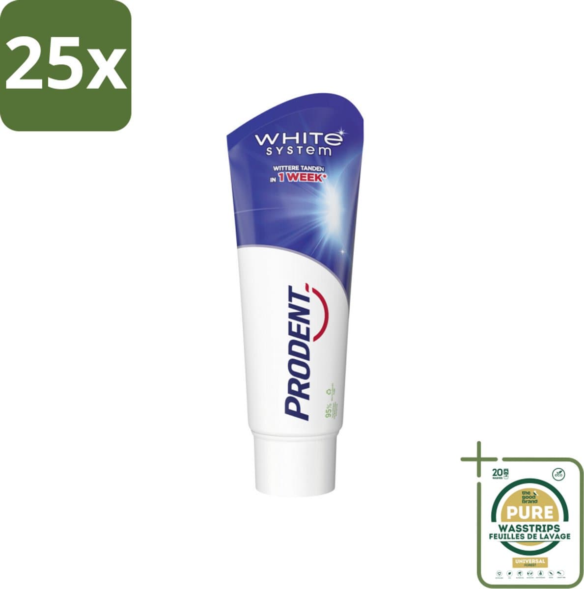 25 x Prodent – Tandpasta – White System – Natuurlijk Witmakend – 75 ml - Grootverpakking - Koffiezetapparaat - Koffiezetapparaat - Koffiezetapparaat