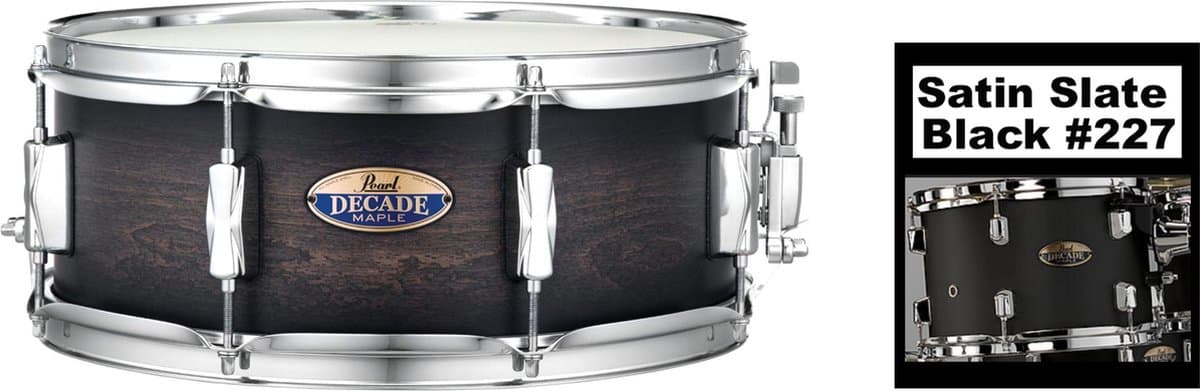 Decade Maple Snare 14"x5,5", Satin Slate Black #227