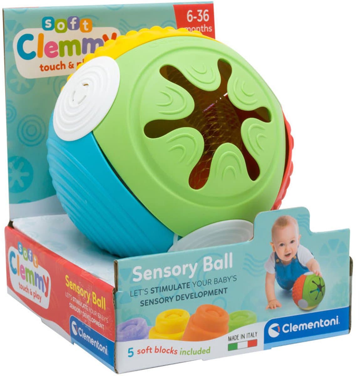 Clementoni Clemmy sensorische balblokset - multikleur, 4 segmenten