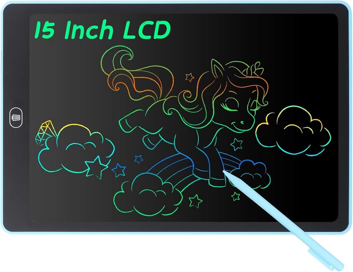 15 Inch Kleurenscherm LCD Tekentablet - Digitaal Schrijfblok voor Kinderen en Volwassenen