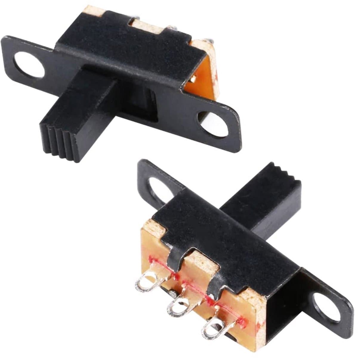 100 Stuks Mini Schuifschakelaar 3-Polig 2 Positie Schuifschakelaars voor Elektronica en DIY Projecten