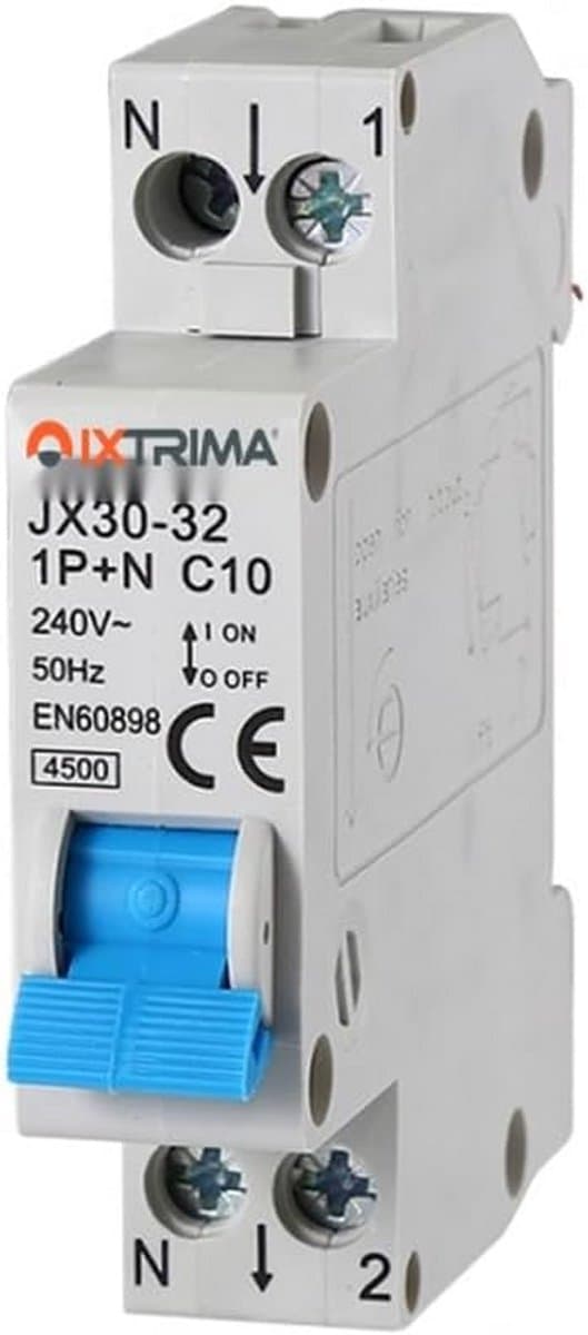Automatische Zekering 1P+N 10A C10 voor 220V Installatie