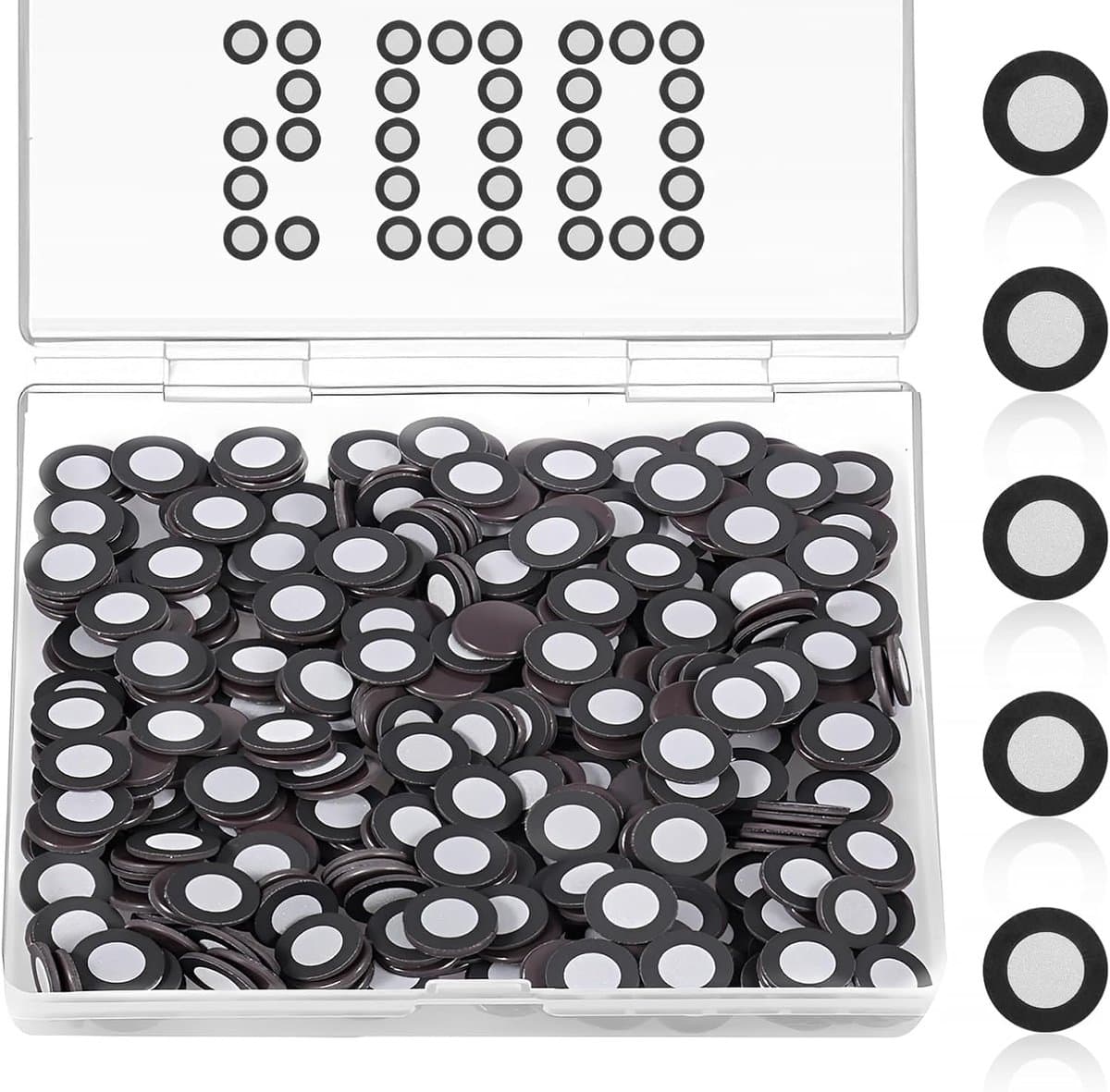 Scanner Markers - Tracking Punten - 3D Scannen - Magnetische Bevestiging - 10mm Buiten - Zwart