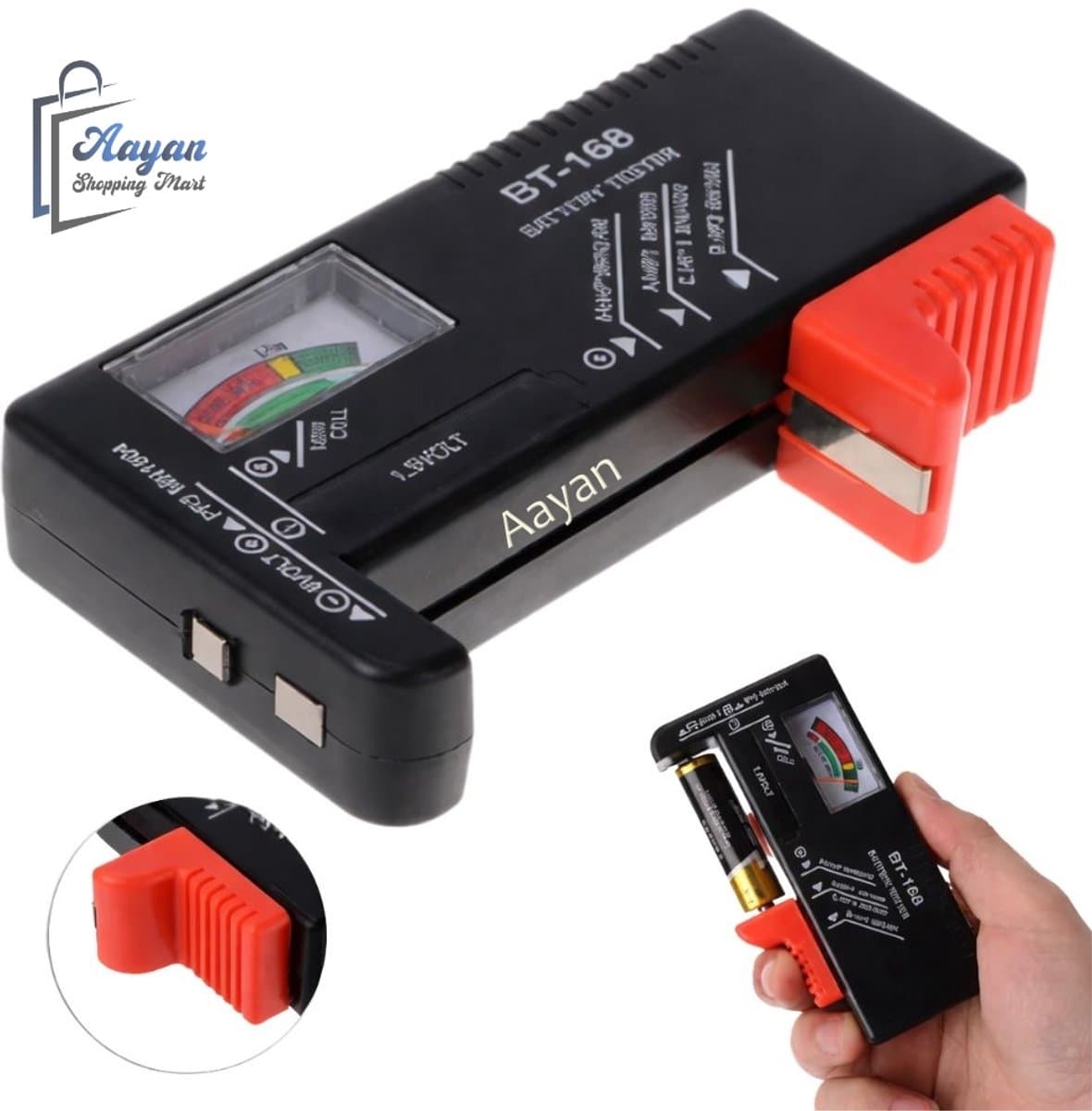 Batterij Tester Universeel – Analoge Voltmeter voor AA AAA C D 9V Batterijen – Compacte Batterijmeter – Snel en Eenvoudig Testen – batterij tester – batterijen – batterij controleer apparaat – 85111