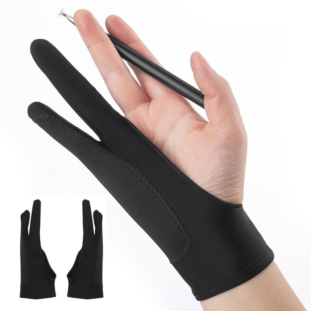 Set van 4 Tekenhandschoenen voor Grafische Tablet - Verminder Vlekken en Wrijving