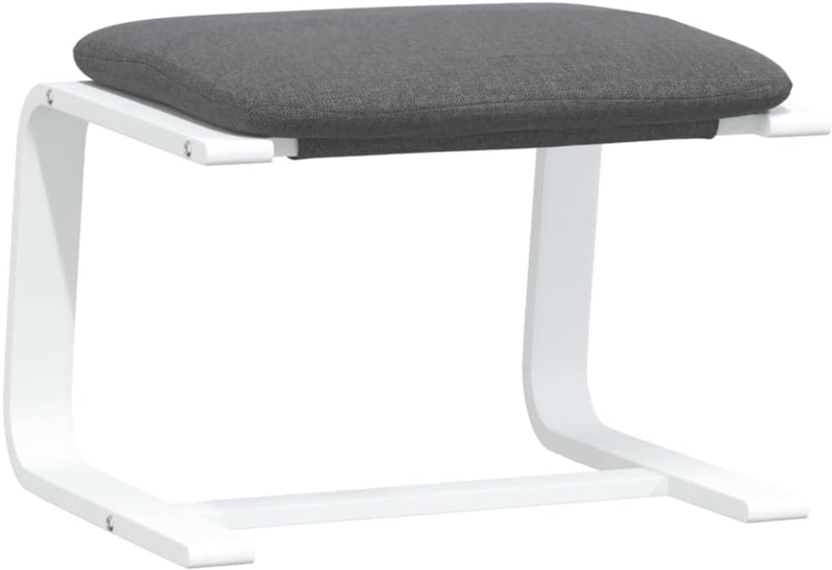 RONN® Voetenbankje of poef - Voetenbankje - Poef - Hockers en poefen - Donkergrijs - 51cm x 41cm x 40cm