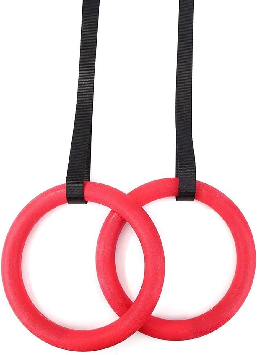 Gymnastiek Ringen - Kracht Cirkels - Spier Training - 400 kg Draagvermogen - 23 cm Diameter - Rood