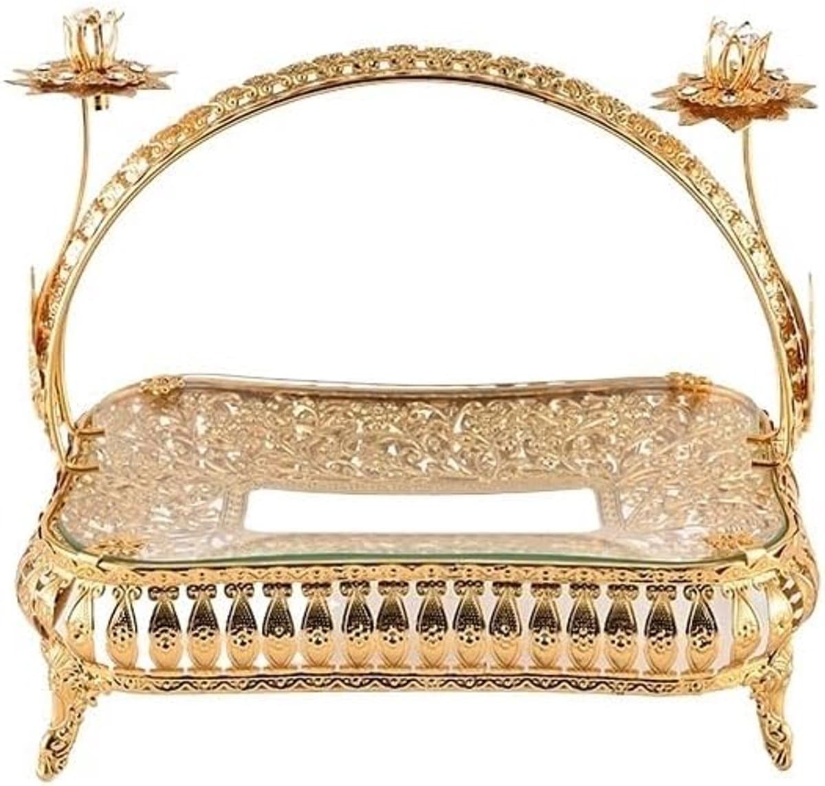 Mmgoqqt 1 Stuk - Goud Fruitschaal - 26*18CM Elegant Design - Stijlvol Serveren Voor Fruit En Desserts