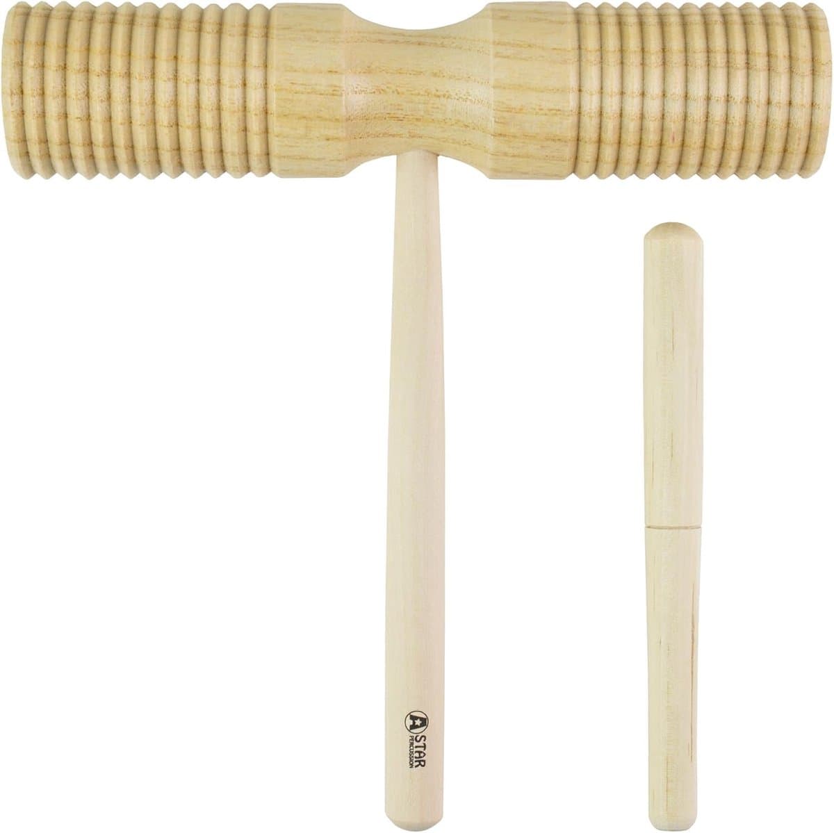 Houten Ritme Blok - Percussie Blok - Muziek Maken - Tweekleurig Geluid - 20 x 8 x 4 cm - Bruin