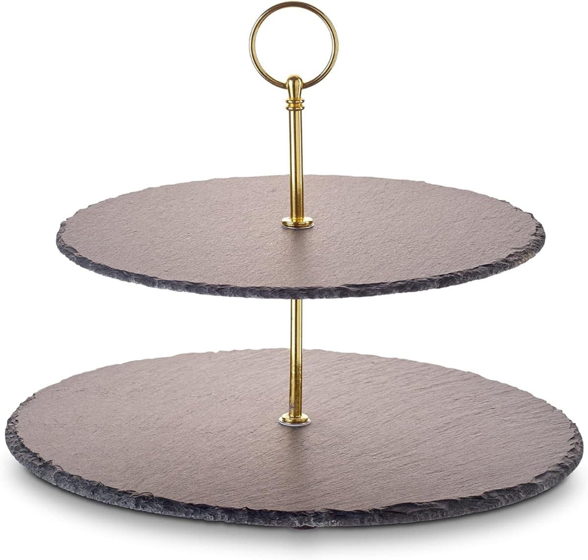 Aura® Serveertoren - Etagere - Tapasplank - Goud - 32cm x 4cm x 30cm