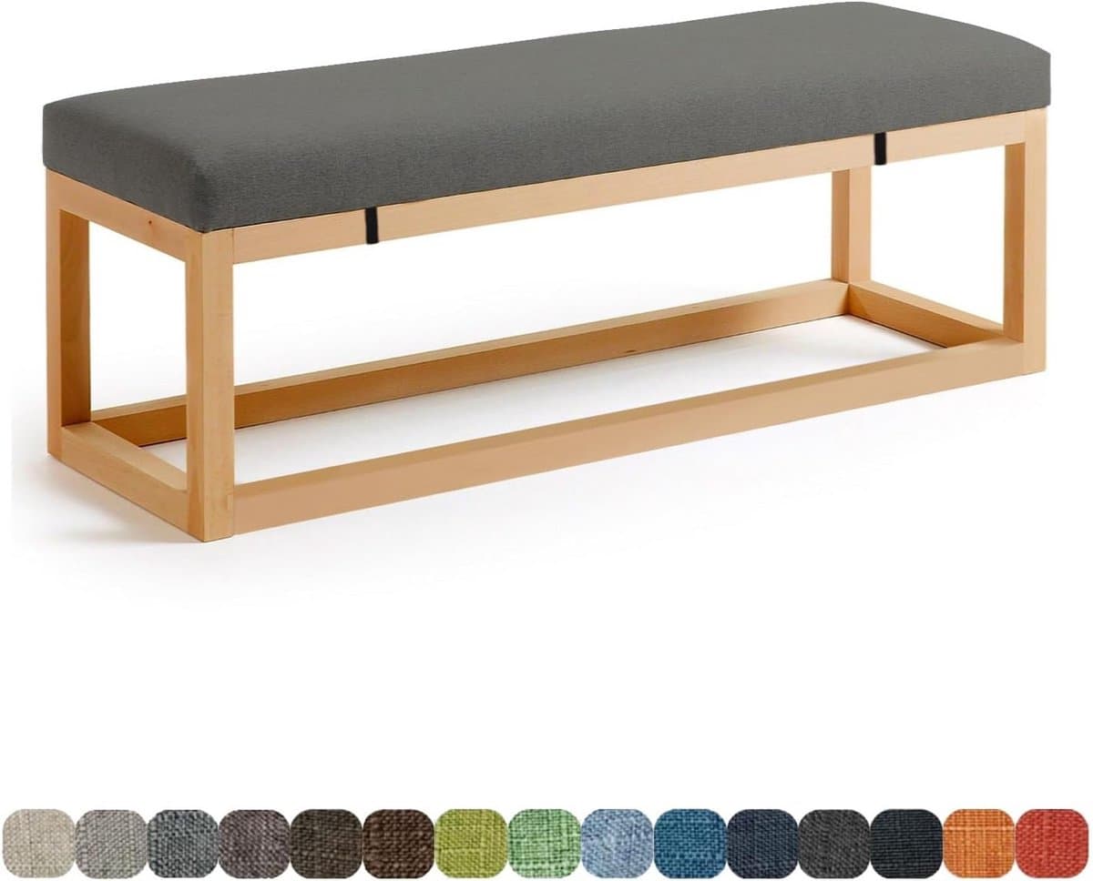 Dikke Antislip Zitkussen voor Tuinbank en Schommel 100x35 cm Donkergrijs