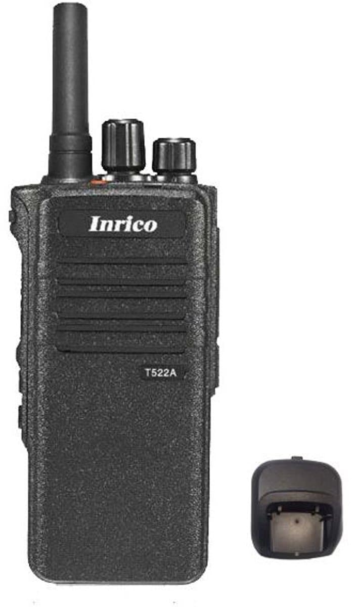 Set van 24 Inrico T522A IP66 4G LTE POC Zello Portofoon K1 2-Pins met koffer
