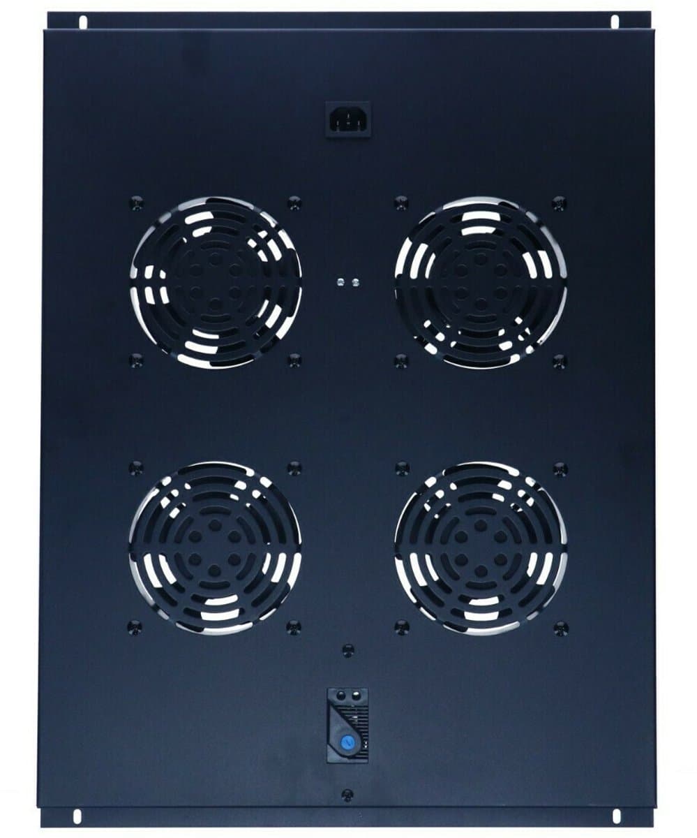 DSIT Fan-pakket met 4 ventilatoren en thermostaat geschikt voor 800mm diepe serverkasten - serverbehuizing - serverrack