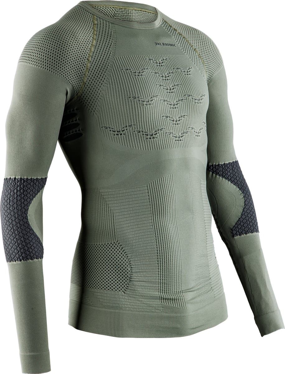 X-Bionic X-Plorer Energizer 4.0 Sportshirt Lange Mouwen Olijfgroen/Antraciet Maat M