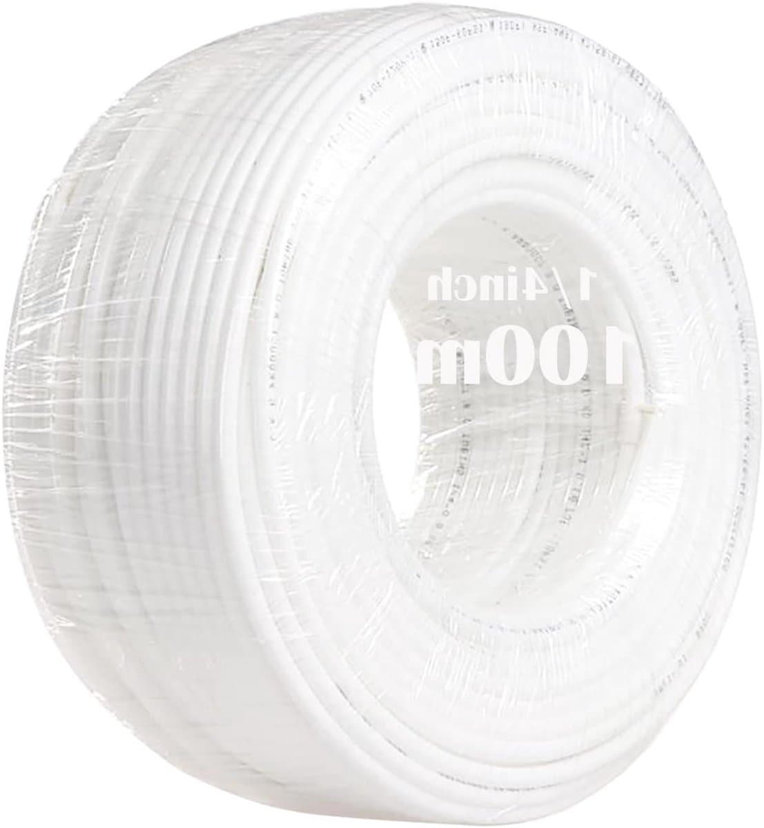 Allecto Plus - Toevoerbuis 100 meter lang voor koelkast en ijsmachine - 1/4 inch diameter - Geschikt voor RO watersystemen - Wit