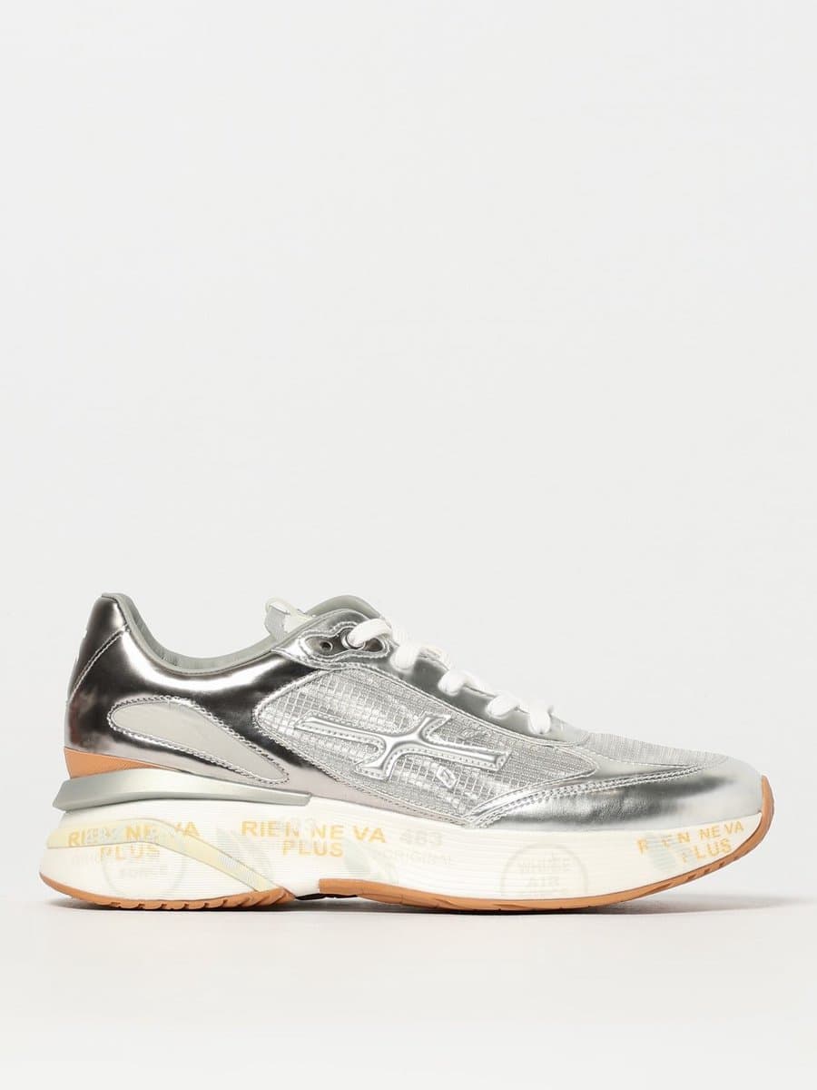 MRun Silver Leather Sneakers Wo