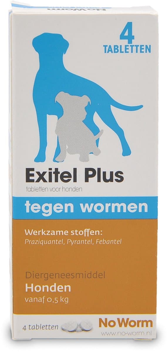 Exil Ontwormingsmiddel - Middel Grote Hond - 4 Tabletten