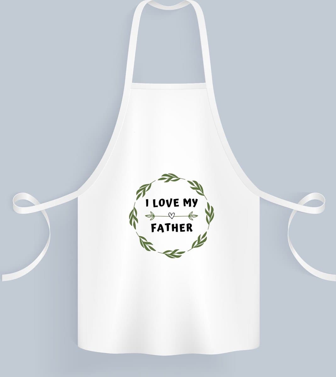Akyol - i love my father Keukenschort - Papa - liefste vader - vader cadeautjes - vaderdag - verjaardag - geschenk - kado - 82 bij 71 cm