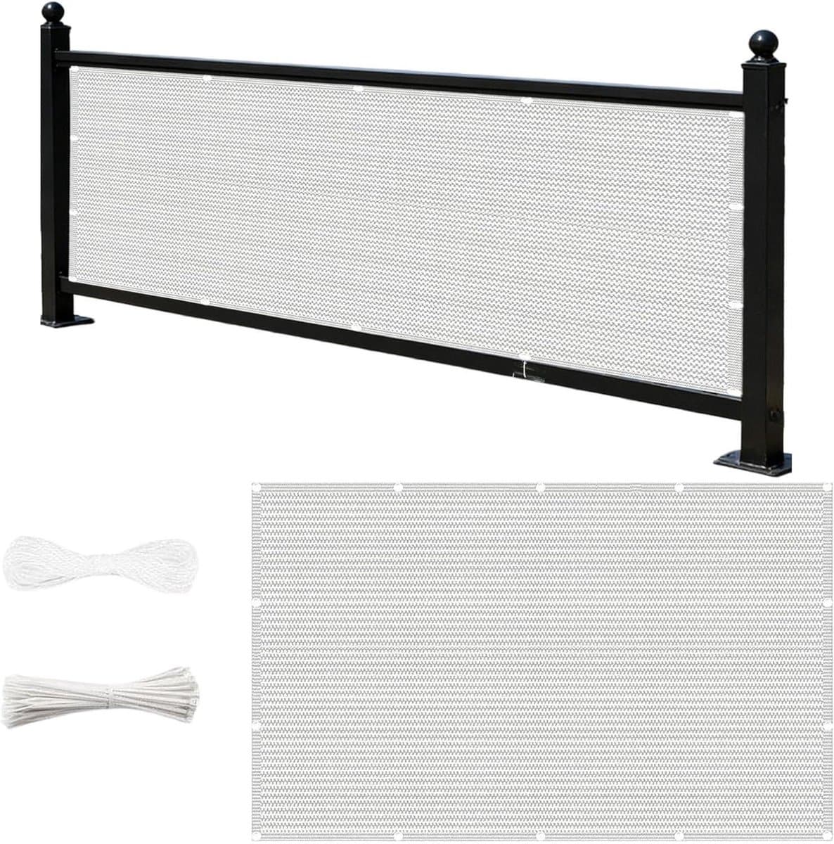 Balkonscherm Inkijkbescherming - Privacy Scherm - Privacy Creëren - Weerbestendig Materiaal - 140 x 180 cm - Wit