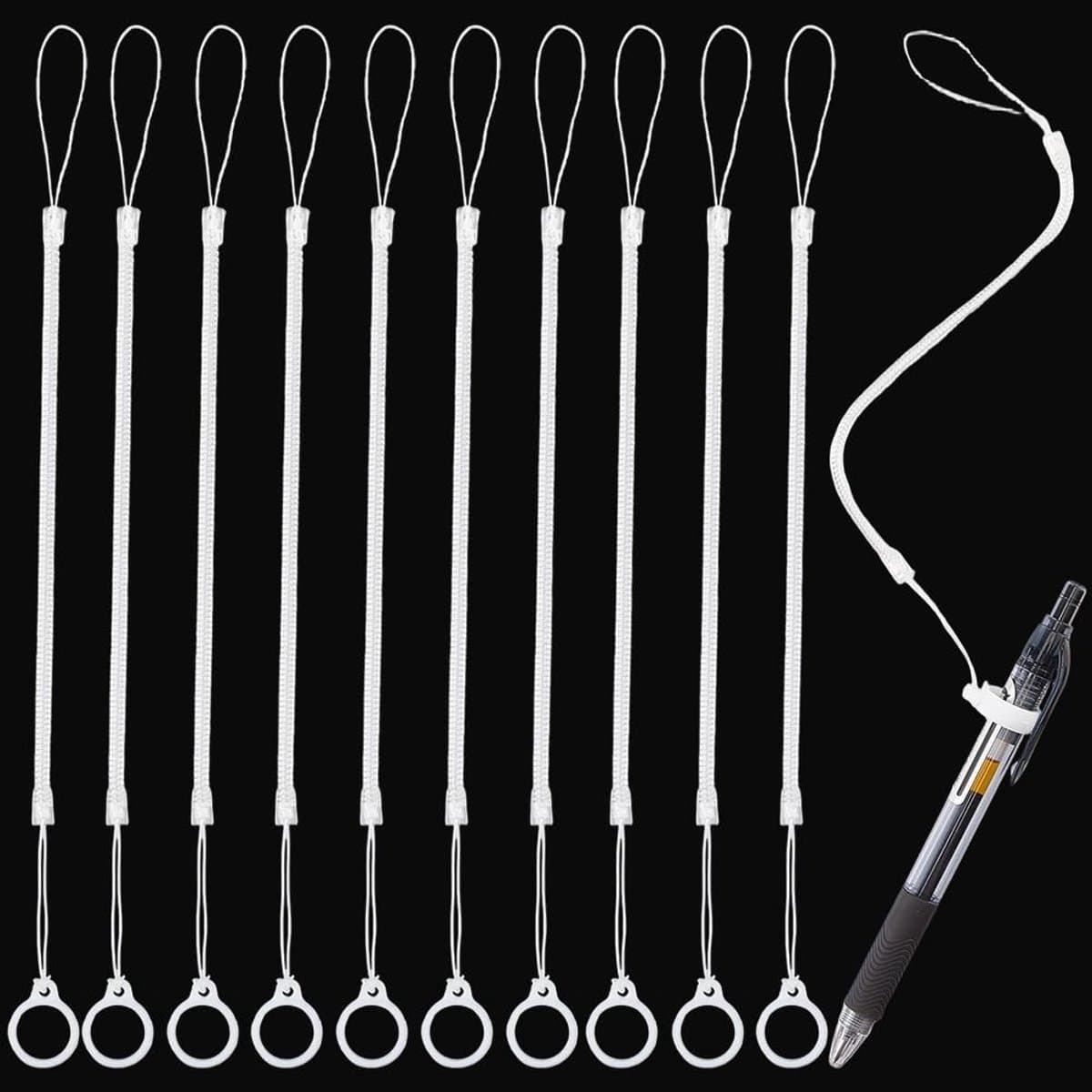 ONF3 - Elastische Pennenlussen - Met Siliconen Ring - Handig voor Tablets en Kantoorbenodigdheden - Set van 10 - Perfect voor Organisatie - Wit ...