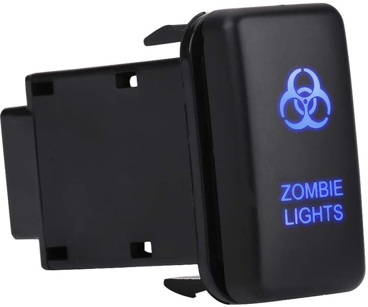 Dailygoody - LED-lichtbalk - Tuimelschakelaar - Blauw LED - Auto aan uit schakelaar - Geschikt voor auto - 12V model