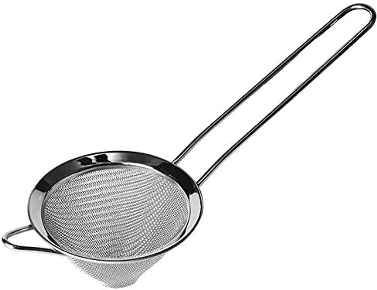 aladdien - Fijne Mesh Zeef - Multifunctionele Conische Zeef - Ideaal voor Dranken en Voedsel - 3,5 inch - Roestvrij Staal - Geschikt voor Koffie The..