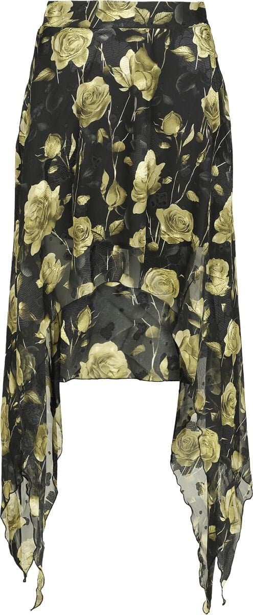 Jawbreaker Rose Print Asymmetrical Skirt Dames Minirok - meerkleurig - XL