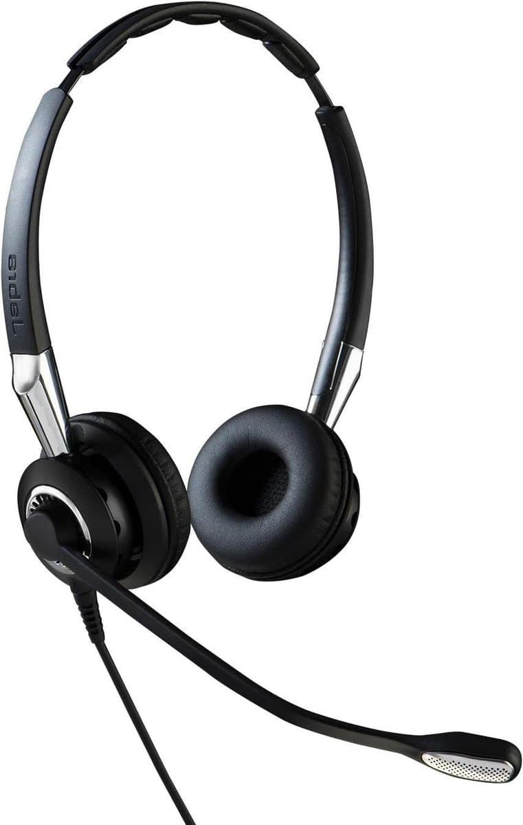 Stereo Headset - On-Ear Hoofdtelefoon - Gesprekken Voeren - Ruisonderdrukking Microfoon - 70 gram - Zwart