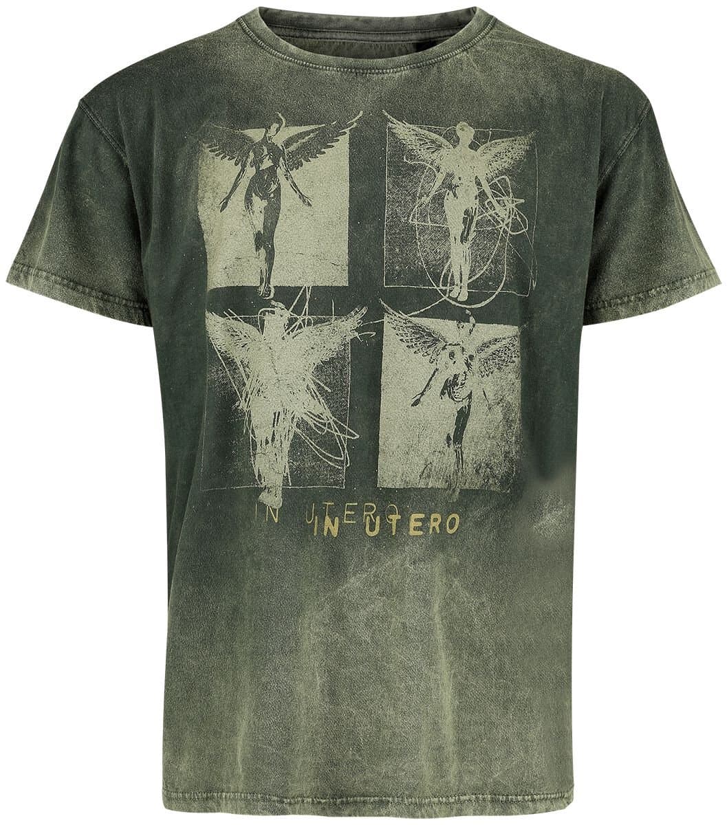 Nirvana In Utero Collage Heren T-shirt - groen - M