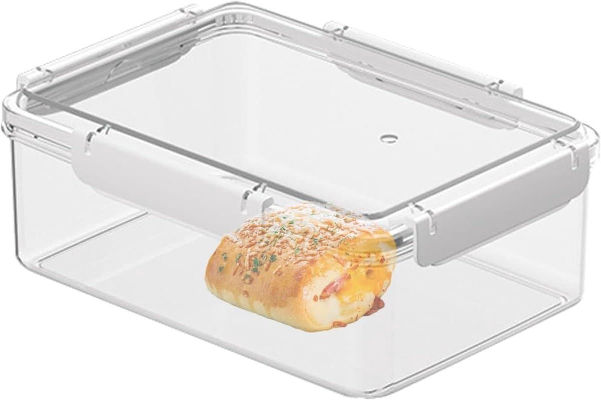 Fruit Bewaarcontainers - Groente Organizer Koelkast - Voedsel Vers Houden - Stapelbaar Transparant Ontwerp - 2500 ml - Transparant