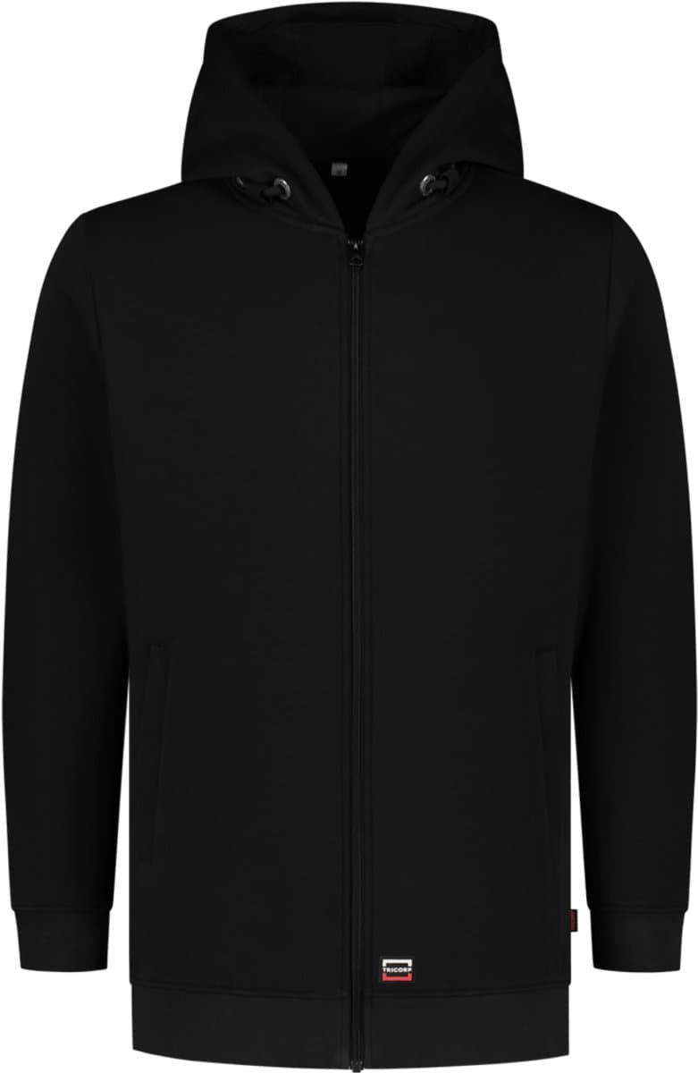 Tricorp 301014 Sweatvest Capuchon 60°C Wasbaar - Zwart - 4XL
