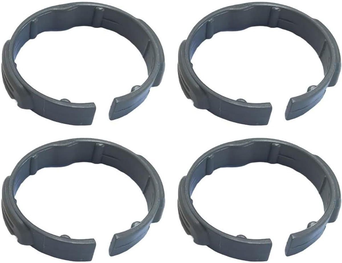 Elleboogklemmen Stofzuiger - Slang clips - Stofzuigen - Robuuste constructie - 4 stuks - Grijs